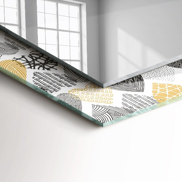 Spiegel lijst met print Gekleurde harten