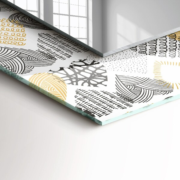 Spiegel lijst met print Gekleurde harten