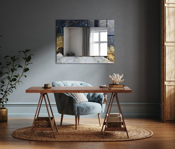 Wandspiegel met print Abstract marmer