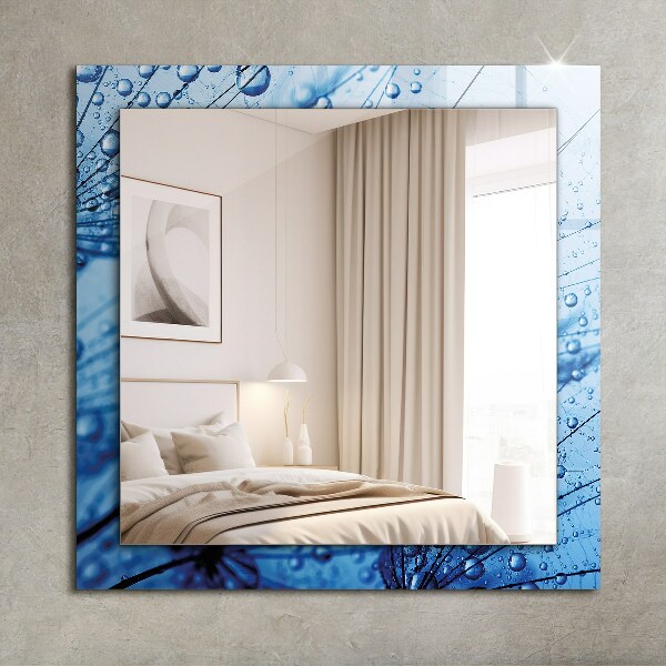 Bedrukte spiegel Waterdruppels op waaiers