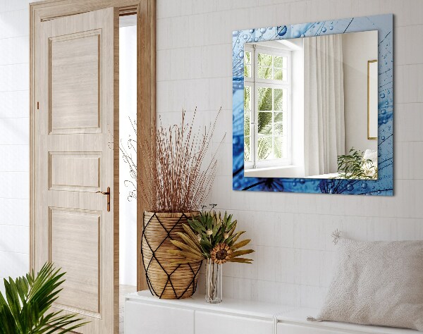 Bedrukte spiegel Waterdruppels op waaiers