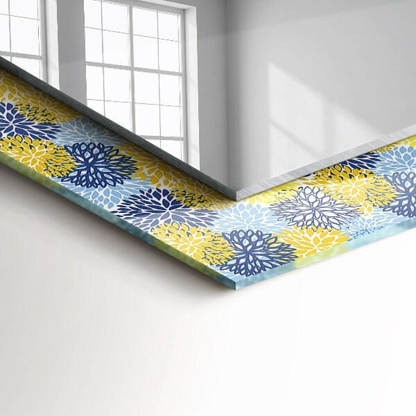 Spiegel met print Gekleurd bloemenpatroon