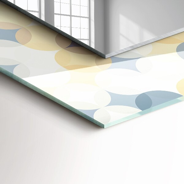 Wandspiegel met print Gekleurde cirkels