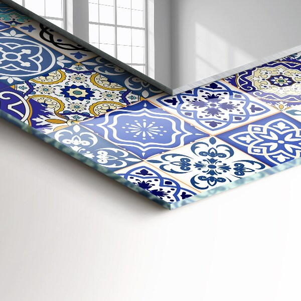 Wandspiegel met print Marokkaanse motieven