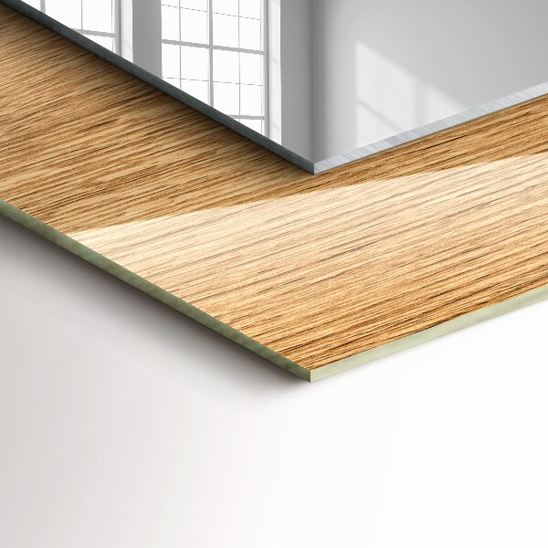 Spiegel met bedrukte lijst Houtstructuur