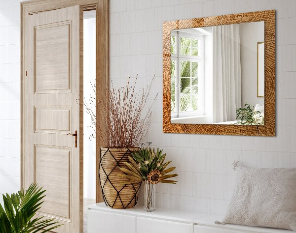 Spiegel lijst met print Dwarsdoorsnede van de groeiringen van een boomstam