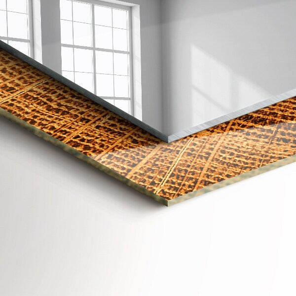 Spiegel lijst met print Dwarsdoorsnede van de groeiringen van een boomstam