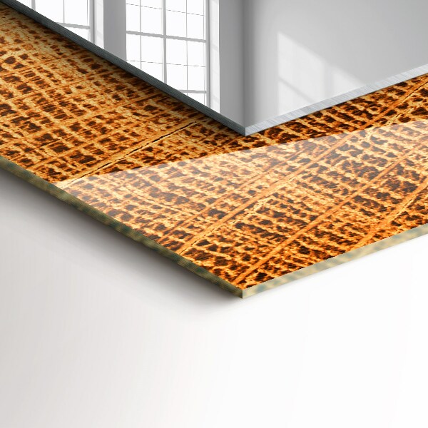 Spiegel lijst met print Dwarsdoorsnede van de groeiringen van een boomstam