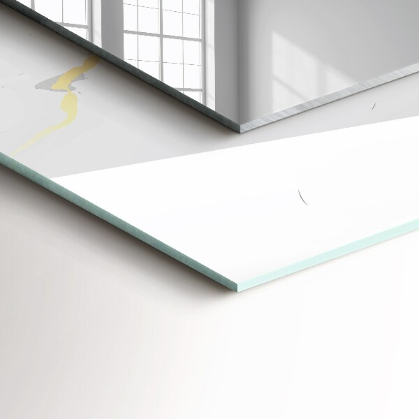 Wandspiegel decoratieve print Witte marmer motieven