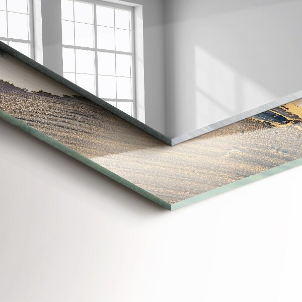 Spiegel met decoratie Blauwe abstracte kunst