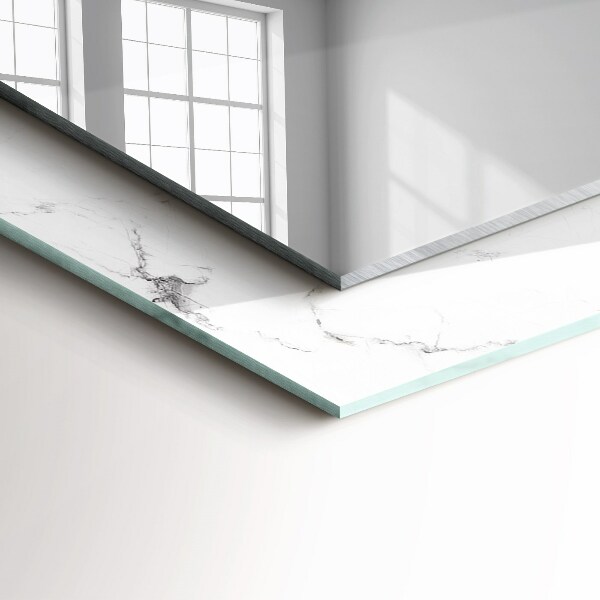 Wandspiegel met print Witte marmer ontwerpen