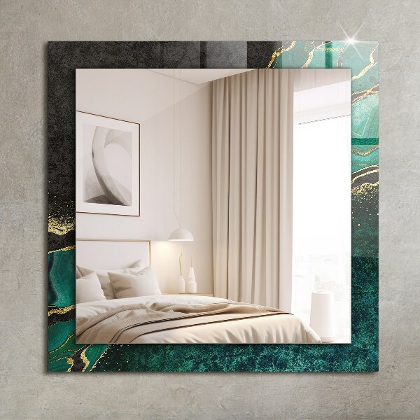 Wandspiegel decoratieve print Groene abstracte kunst motieven