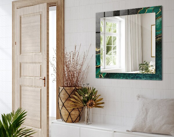 Wandspiegel decoratieve print Groene abstracte kunst motieven