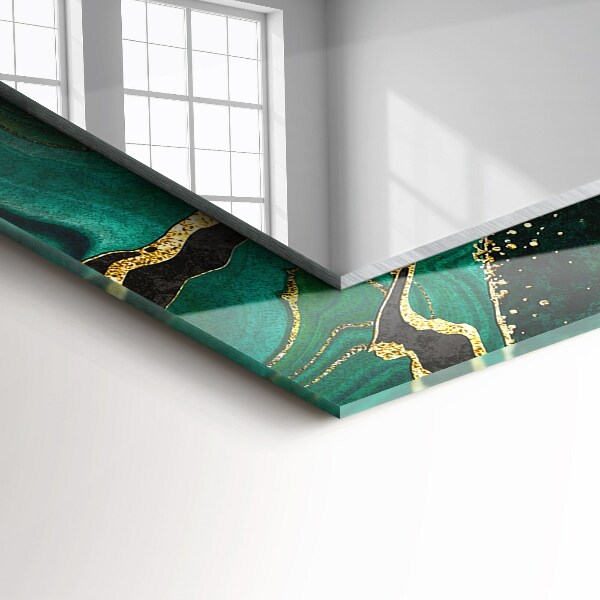 Wandspiegel decoratieve print Groene abstracte kunst motieven