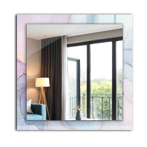 Bedrukte spiegel aquarel abstracte kunst