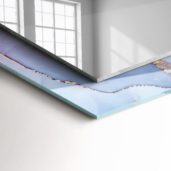 Bedrukte spiegel aquarel abstracte kunst