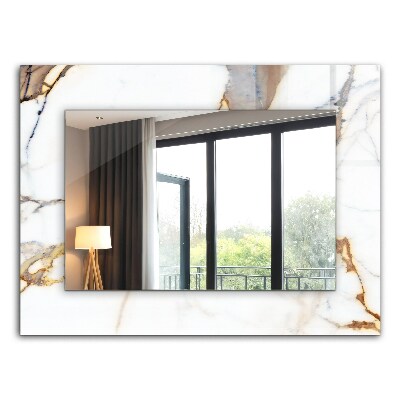 Spiegel met decoratie Marmer met aderen