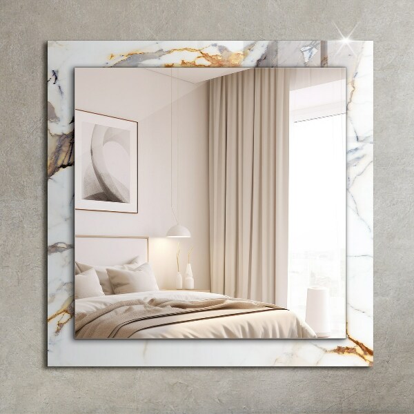 Spiegel met decoratie Marmer met aderen