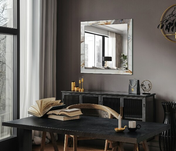 Spiegel met decoratie Marmer met aderen