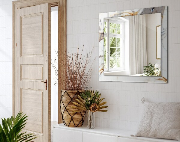 Spiegel met decoratie Marmer met aderen