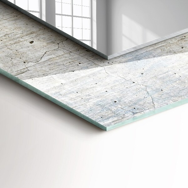 Bedrukte spiegel Gebarsten betonnen muur