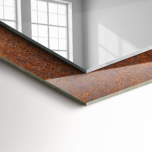 Spiegel met decoratie Roestig metalen oppervlak