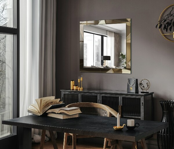 Spiegel met print Geometrische vormen