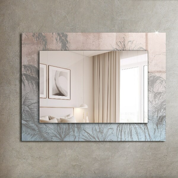 Wandspiegel decoratieve print Pastelkleurige planten