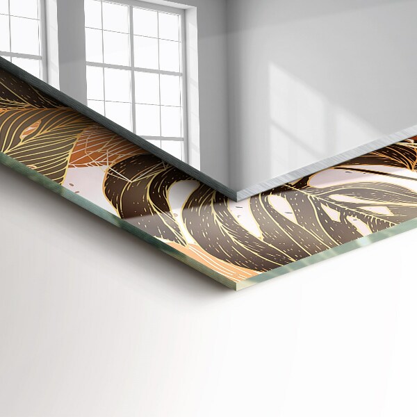 Bedrukte spiegel Bladeren met tropische motieven