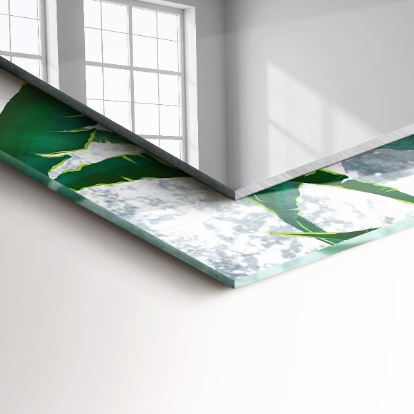 Spiegel met decoratie Planten met groene bladeren