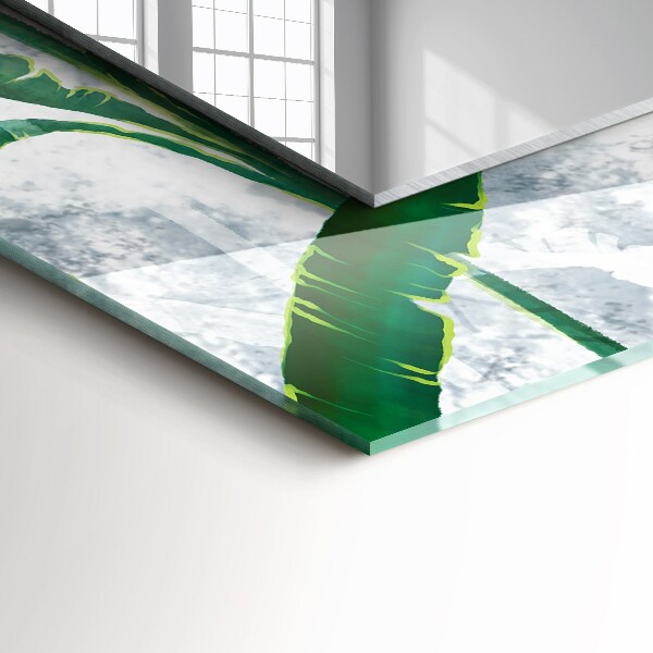 Spiegel met decoratie Planten met groene bladeren