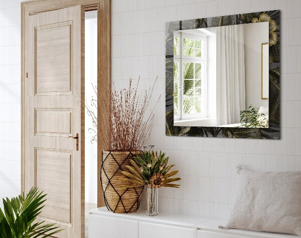 Wandspiegel decoratieve print Bloemen en kolibries