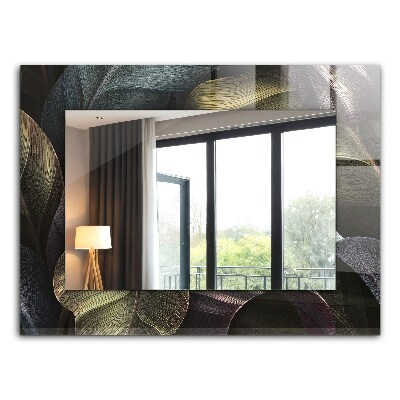 Spiegel met decoratie Gekleurde plantenbladeren