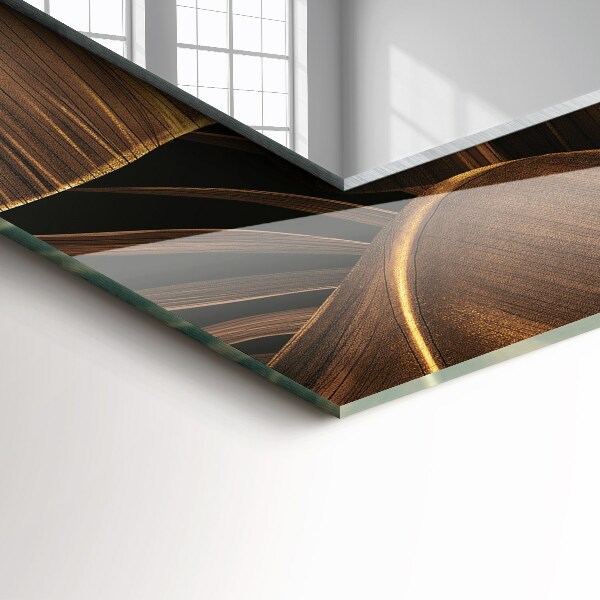 Spiegel lijst met print Tropische bladeren