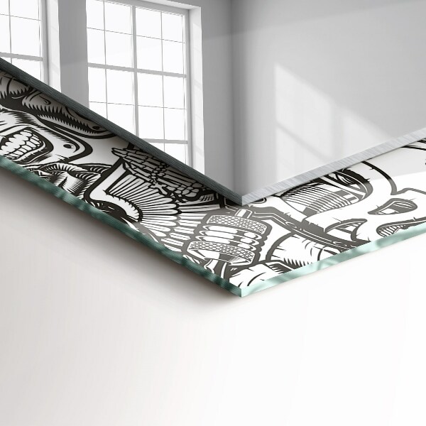 Bedrukte spiegel Zwart-wit patronen