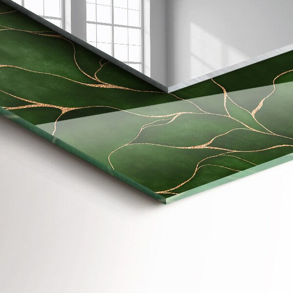 Spiegel lijst met print Groene blad patronen