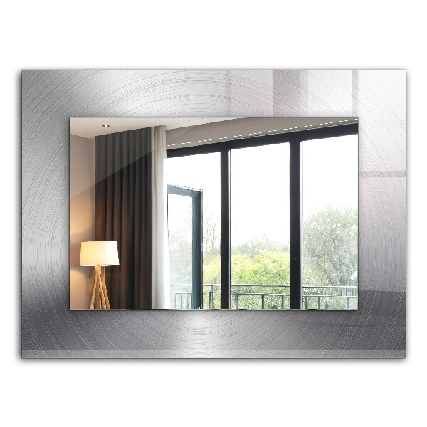 Wandspiegel decoratieve print Rond metalen oppervlak