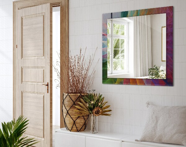 Spiegel met decoratie Gekleurde abstracte spiraal