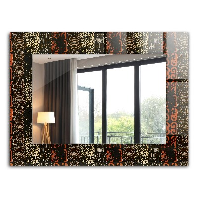 Spiegel met print Etnisch siermotief