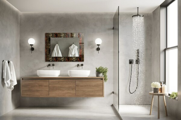 Spiegel met print Etnisch siermotief