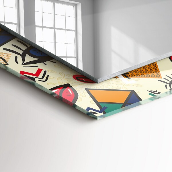 Spiegel met decoratie Oog- en mondvormen