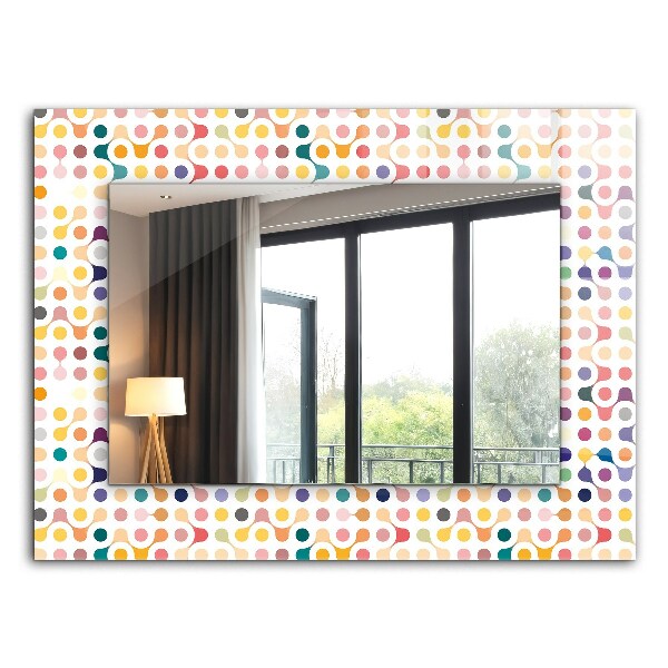 Spiegel met print Gekleurd geometrisch patroon