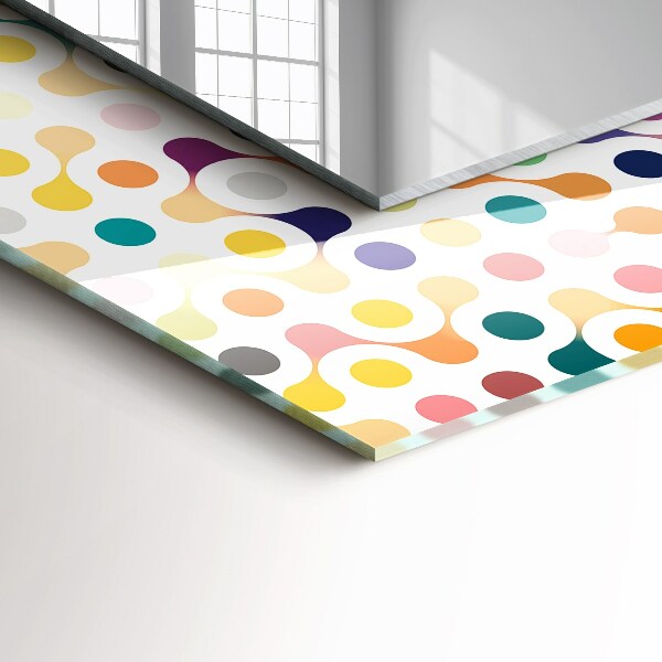 Spiegel met print Gekleurd geometrisch patroon