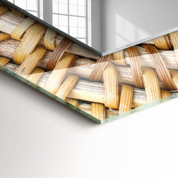 Wandspiegel decoratieve print Vlecht