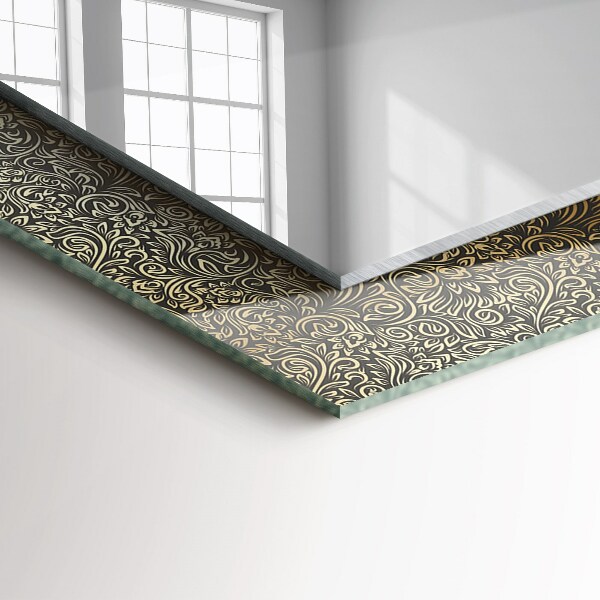 Bedrukte spiegel Gouden decoratief motief