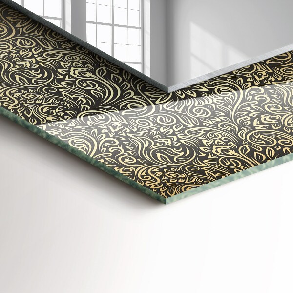 Bedrukte spiegel Gouden decoratief motief