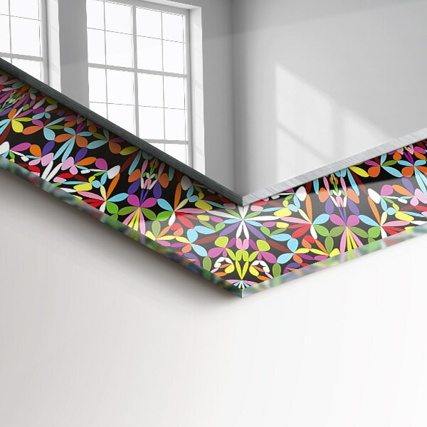 Spiegel met bedrukte lijst Gekleurde mandala