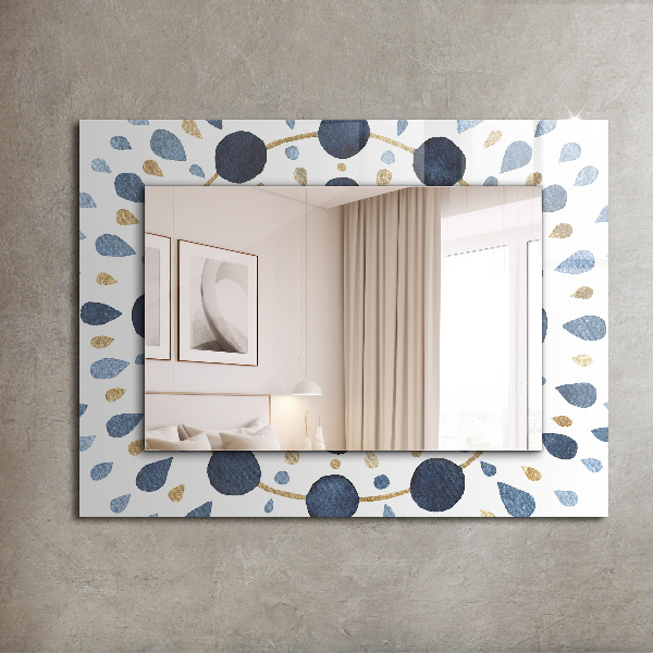 Wandspiegel met print Abstract mandala patroon