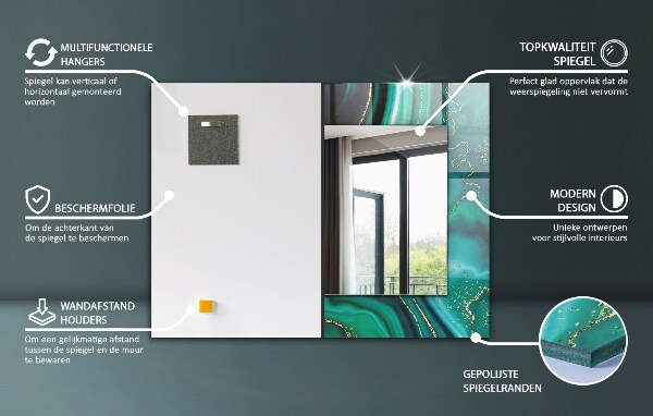 Wandspiegel decoratieve print Luipaard patroon