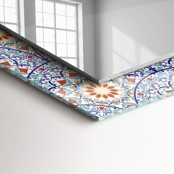 Spiegel met print Mandala